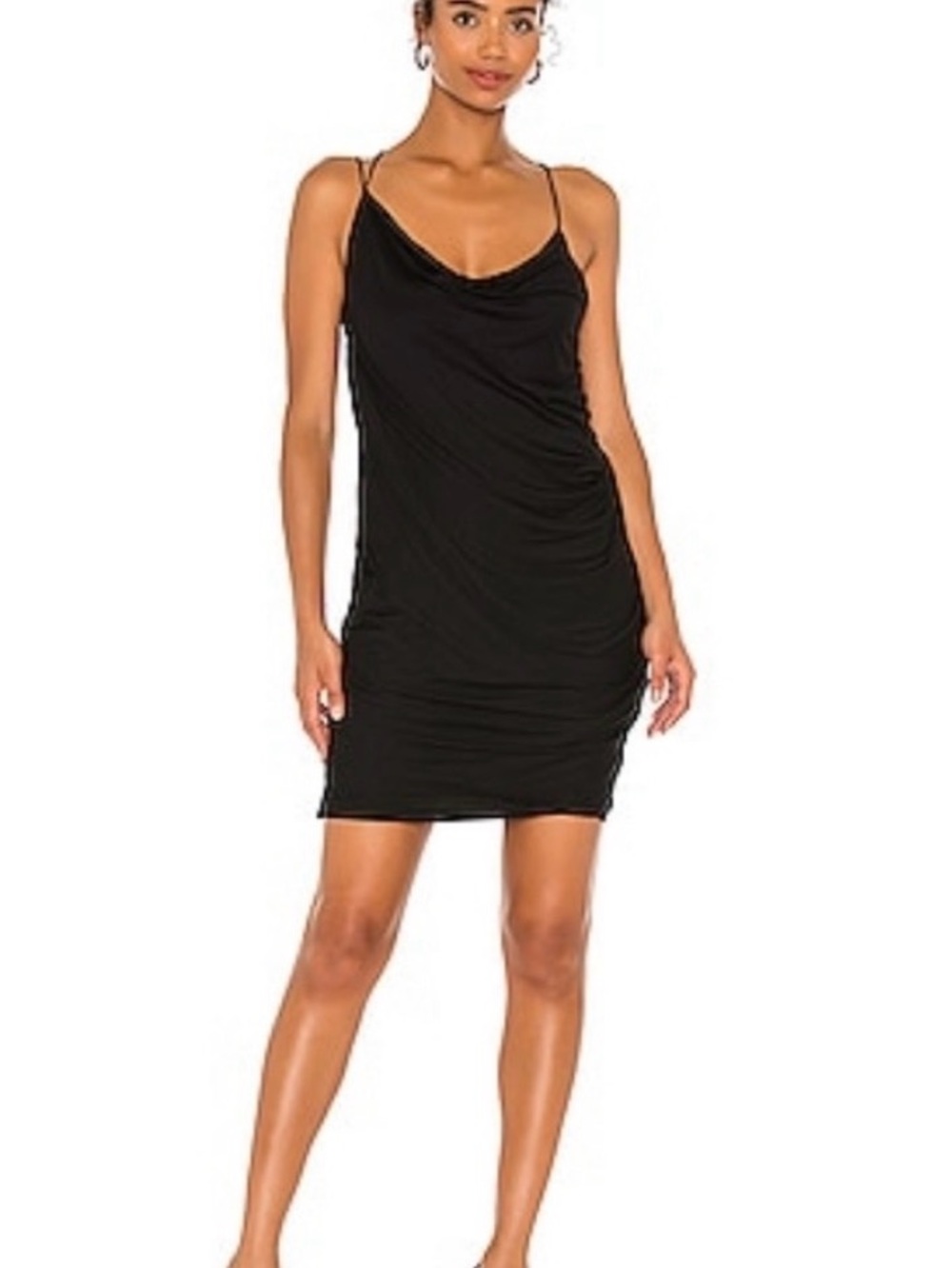 Helmut Lang Black Spaghetti-Strap Slip Dress